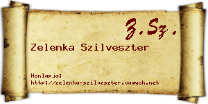 Zelenka Szilveszter névjegykártya