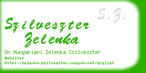 szilveszter zelenka business card